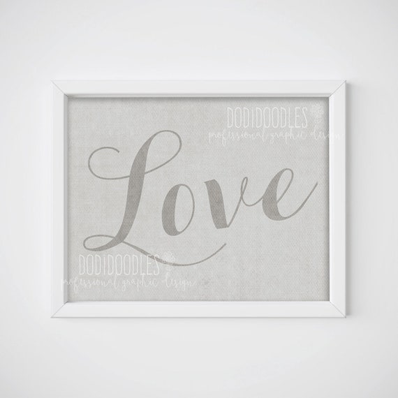 Love Printable Love Print Love Wall Art Love Sign - Etsy