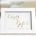 Wedding Cards and Gifts Sign, Gold Printable Sign, 5x7 reception table, modern calligraphy wedding sign diy printable, distressed gold signs