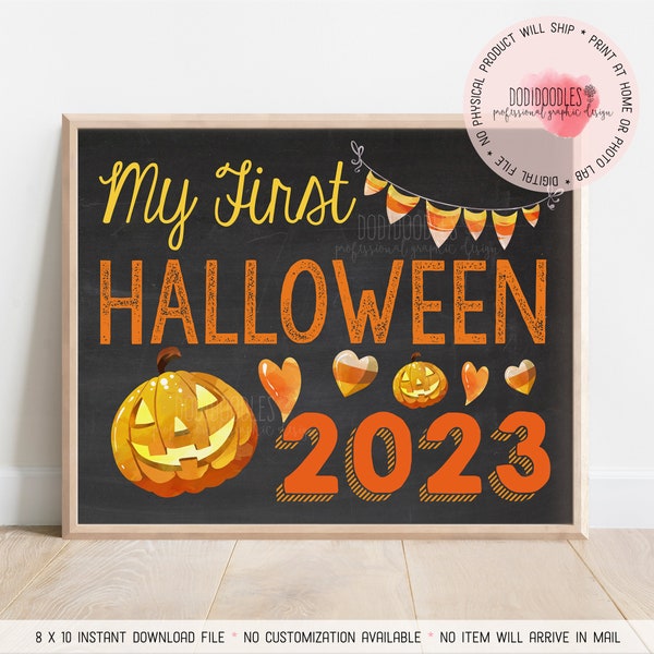 my first halloween, photo prop for first halloween, halloween 2023, baby's first halloween, halloween baby, milestone sign, halloween sign