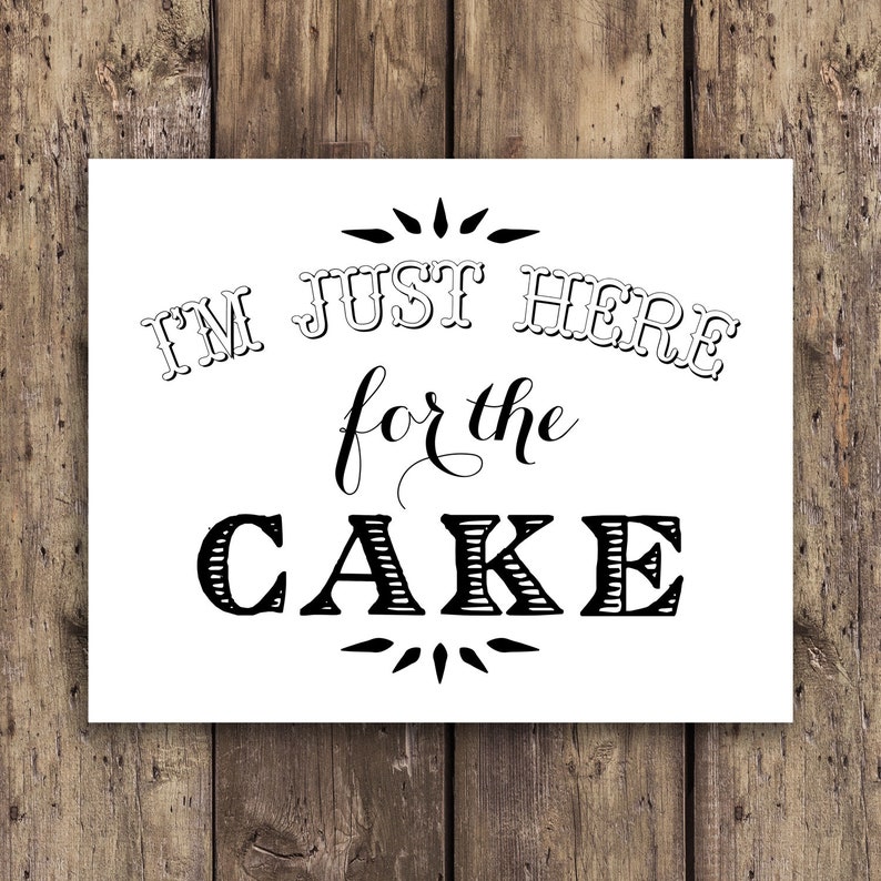 Ich bin nur hier für den Kuchen Ring-Träger-Zeichen ...