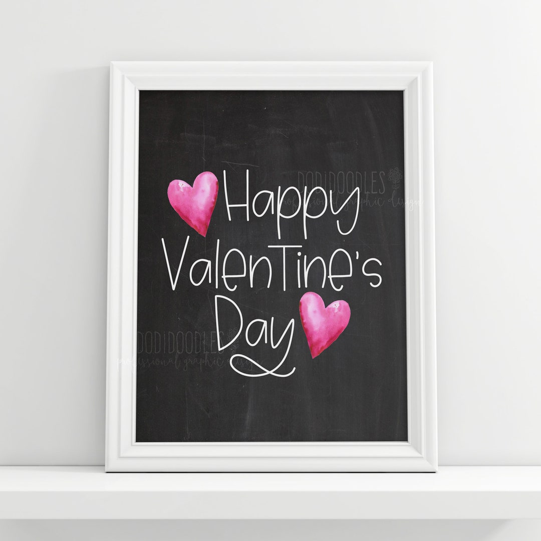 Happy Valentines Day Printable, Valentines Day, Valentine's Day Print ...