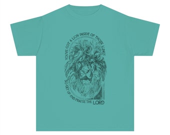 Lion In Your Lungs Youth T-shirt: Christian Comfort Colors Tee