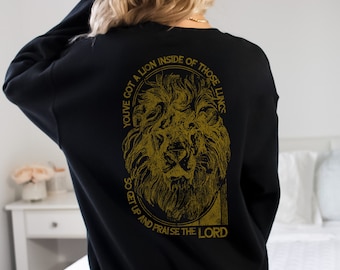 Lion In Those Lungs Crewneck, Christelijke Teksten Crewneck, Dankbaarheid Brandon Lake Sweatshirt, Lion Sweatshirt