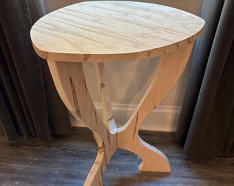 Wormy Maple Accent Cocktail Table