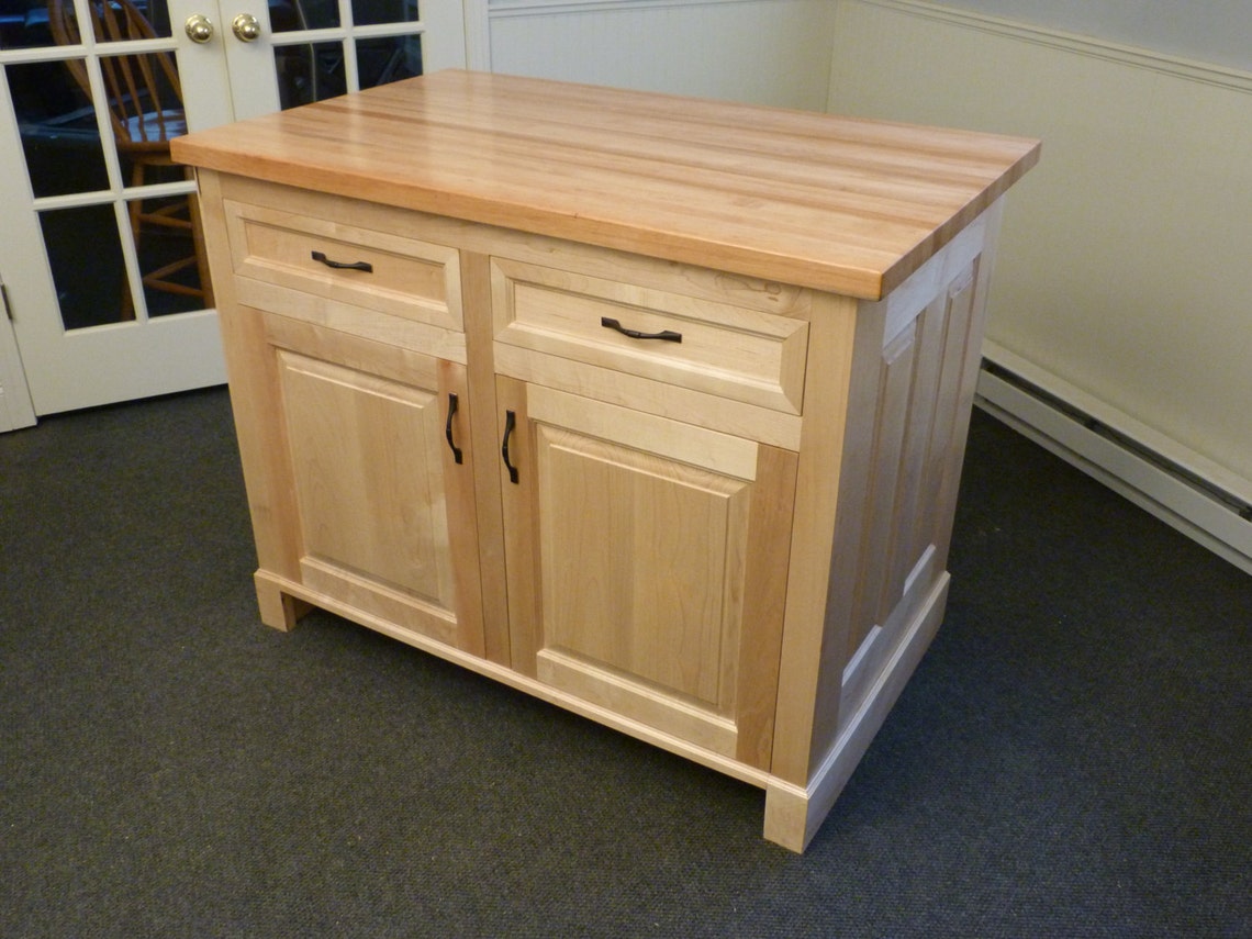 CUSTOM Maple Kitchen Island Etsy