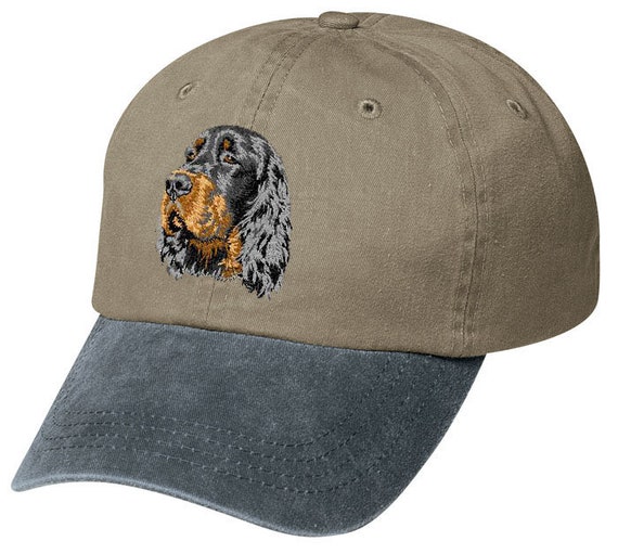 Embroidered Gordon Setter Two Tone Pigment-Dyed Cap - Free Shipping to USA