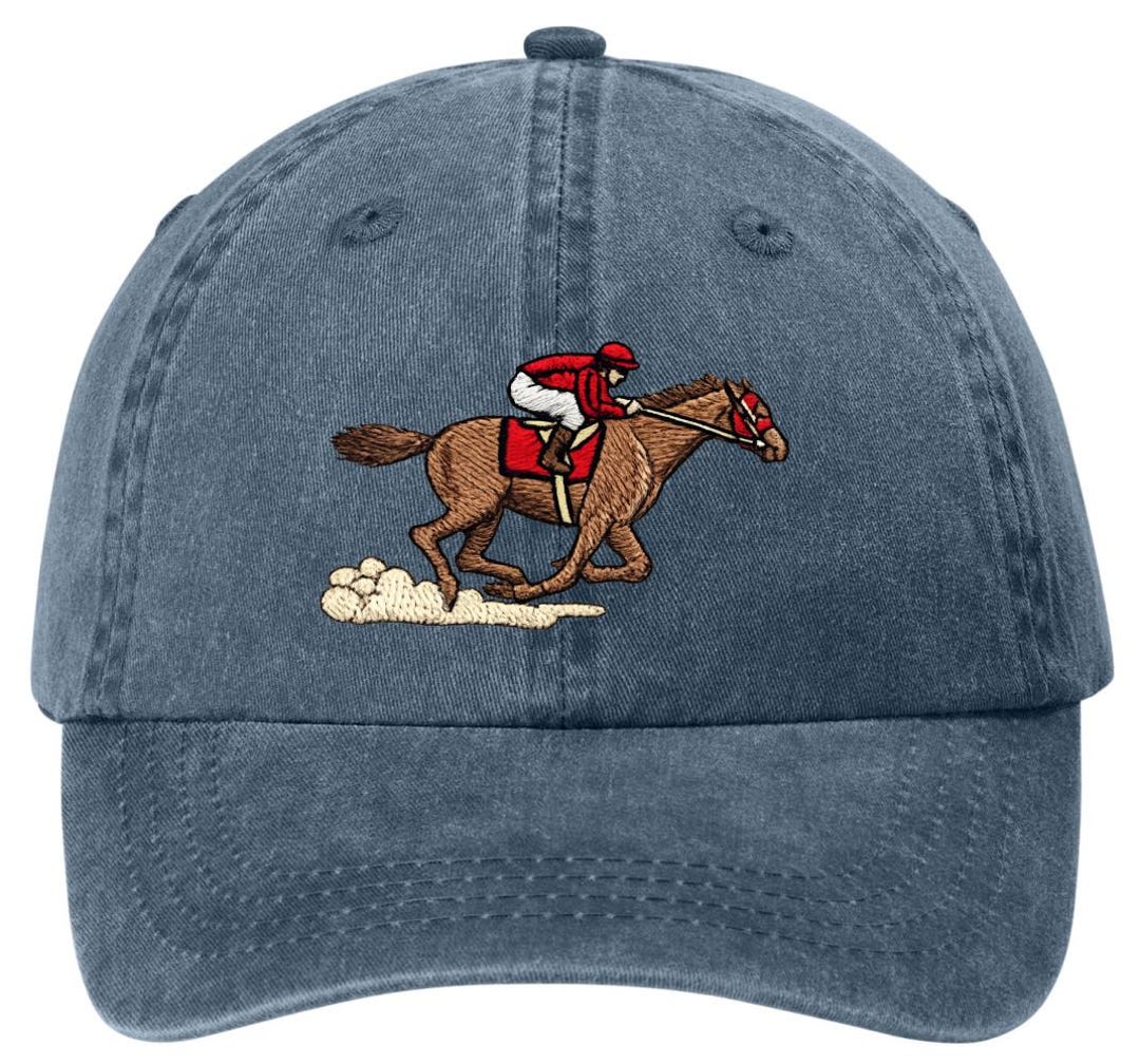 Incorrect Cap Color Embroidered Horse Racing Pigment-dyed Cap - 12 Colors Available - Etsy