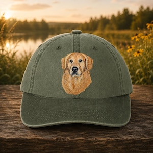 Hat Embroidered Golden Retriever - Etsy display picture 2