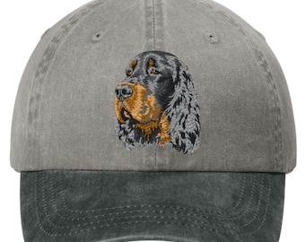 Embroidered Gordon Setter Pigment-Dyed Cap - 12 Colors Available
