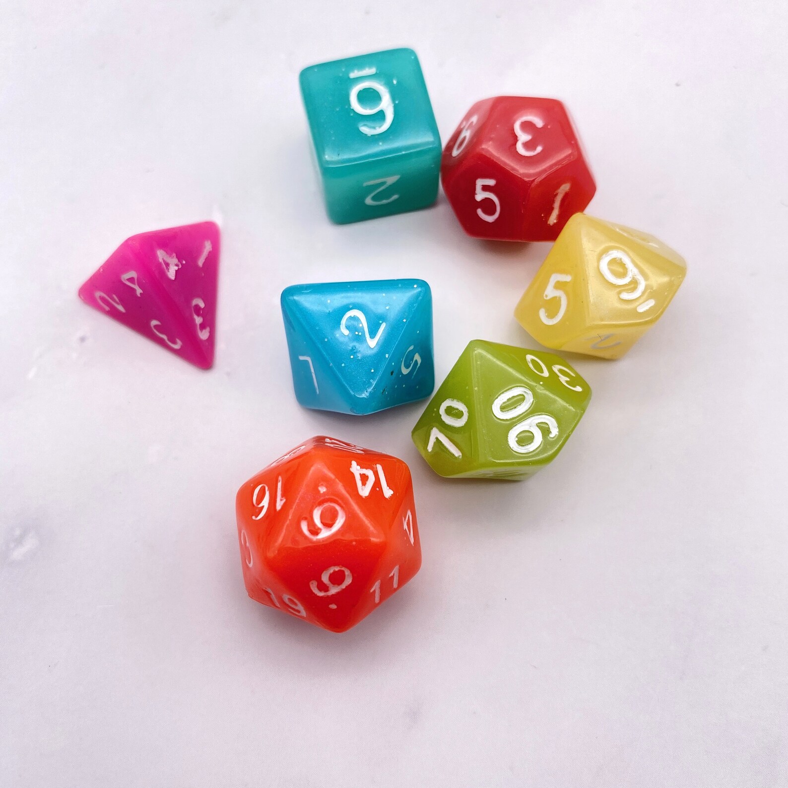 Rainbow DND Dice. Pride Polyhedral Dice Set. DND Gifts for - Etsy