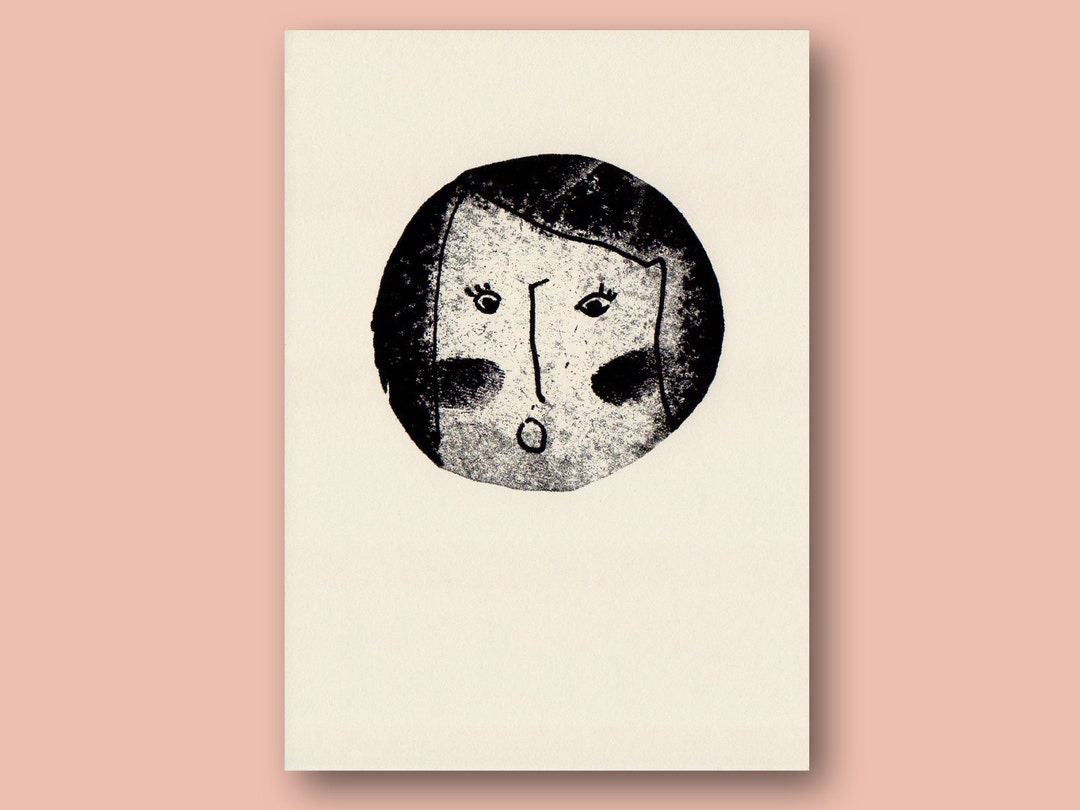 Risograph Print, Portrait, Child, Riso Print, Screen Print Poster ...