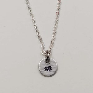 Aquarius Necklace, Zodiac Necklace, Astrology Necklace, Zodiac Gift, Aquarius Charm, Zodiac Jewelry, Birthday Gift, Aquarius Jewelry Gift
