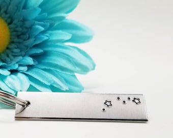 Aries Keychain, Custom Keychain, Constellation Keychain, Rectangle Keychain, Horoscope Keychain, Astrology Keychain, Zodiac Sign Keychain
