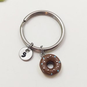Chocolate Donut Key Chain, 3D Donut Key Chain, Donut Charm, Doughnut Charm, Donut Lover Gift, Pastry Key Chain, Pastry Charm, Cake Charm