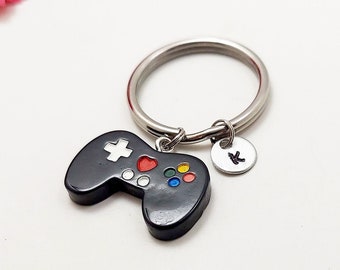 Black Controller Key Chain, Gamer Keychain, Gaming Charm, Video Game Charm, Gaming Themed Gift, Video Game Controller, Personalized Gift