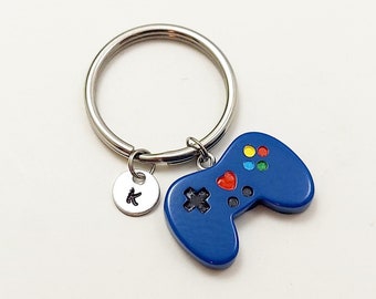 Blue Controller Key Chain, Controller Keychain, Gaming Charm, Video Game Charm, Gaming Themed Gift, Video Game Controller, Personalized Gift