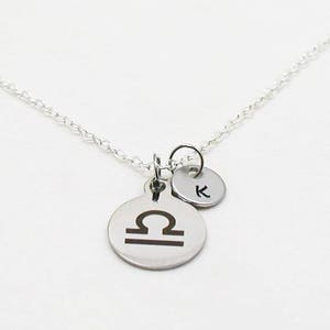 Silver Libra Necklace, Zodiac Necklace, Astrology Necklace Gift, Zodiac Charm Jewelry, Libra Charm, Zodiac Jewelry, Birthday Necklace Gift