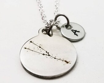 Taurus Necklace, Taurus Constellation Gift, Zodiac Necklace, Personalized Initial Jewelry, Astrology Gift, Star Sign Necklace, Birthday Gift
