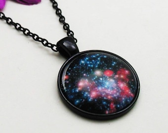 Galaxy Necklace, Nebula Pendant, Galaxy Charm, Dainty Necklace, Galaxy Jewelry, Nebula Necklace, Atmosphere Necklace Gift, Celestial Charm