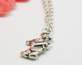 Teddy Bear Necklace, Teddy Bear Pendant, Silver Teddy Bear, Bear Necklace Gift, Silver Bear Necklace, Teddy Bear Gift, Teddy Bear Jewelry