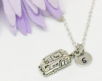 Silver Camper Necklace, Traveling Charm, Camping Jewelry, RV Necklace, Camper Jewelry, Trailer Necklace, Camping Necklace, Camping Charm