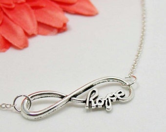 Infinity Hope Necklace, Charm Necklace, Infinity Hope Pendant, Infinity Hope Charm, Infinity Necklace, Infinity Jewelry, Faith Necklace Gift