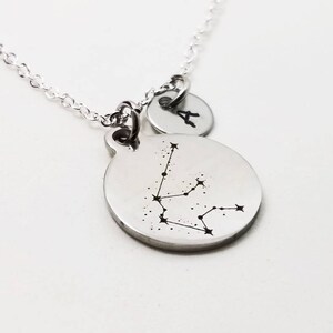 Silver Aquarius Necklace, Zodiac Necklace, Astrology Necklace, Constellation Jewelry, Aquarius Charm, Zodiac Jewelry, Birthday Necklace Gift