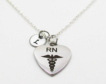 RN Necklace, Nurse Necklace, Nursing Student, Nursing Necklace, Gift for Nurse, Nursing Gift, RN Gift, Medical Necklace, Nurse Graduation