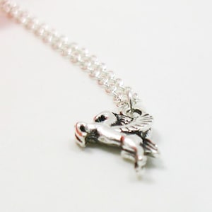 Pegasus Necklace, Flying Horse Necklace, Pegasus Pendant, Silver Pegasus, Pegasus Charm, Pegasus Jewelry, Cowgirl Necklace, Horse Charm Gift