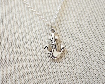 Anchor Necklace, Tiny Necklace, Delicate Necklace, Best Friend Necklace, Fishing Necklace Gift, Anchor Pendant, Nautical Necklace, Boat Gift