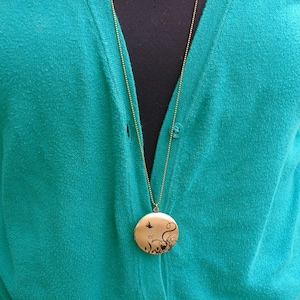 Bird Locket Necklace, Locket Jewelry, Bird Necklace, Long Bronze Necklace, Memory Locket Necklace, Picture Locket Necklace, Bird Jewelry
