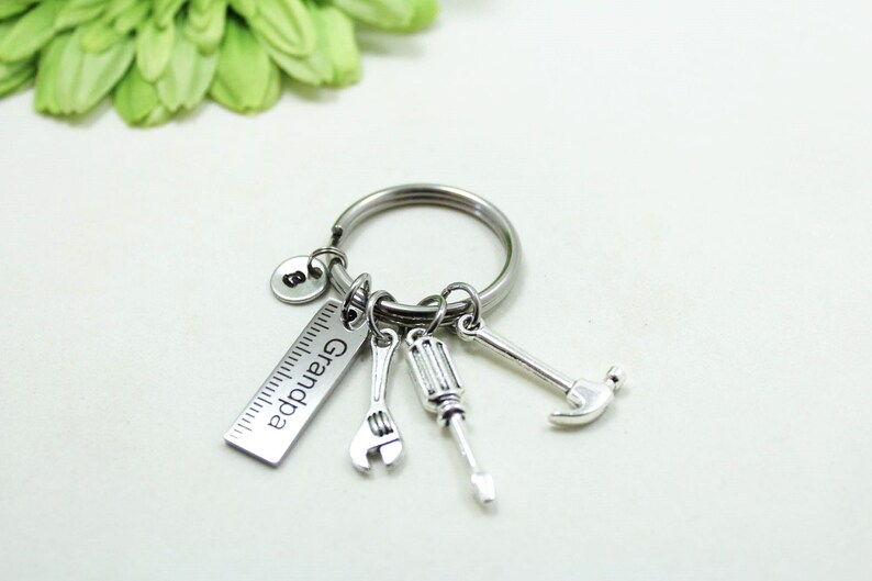 Tool Keychain, Fathers Day Key Chain, Gift for Grandpa, Personalized ...