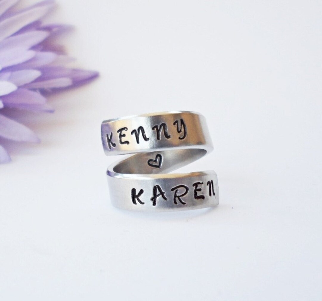 Custom Ring, Personalized Ring, Name Ring, Custom Ring, Adjustable Ring ...