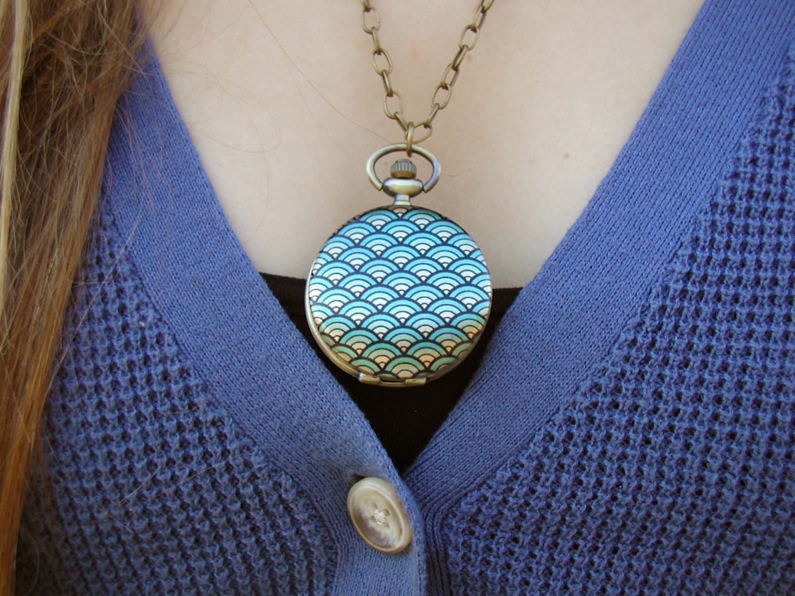 Watch Necklace Charm Necklace Pocket Watch Necklace Etsy UK