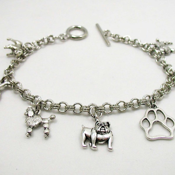 Dog Charm Bracelet Etsy