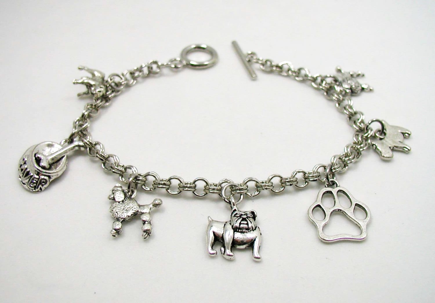 Dog Charm Bracelet Dog Bracelet Dog Lover Charm Bracelet Etsy