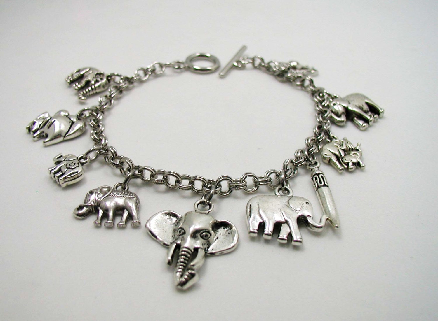 Elephant Charm Bracelet Elephant Bracelet Elephant Jewelry Etsy UK