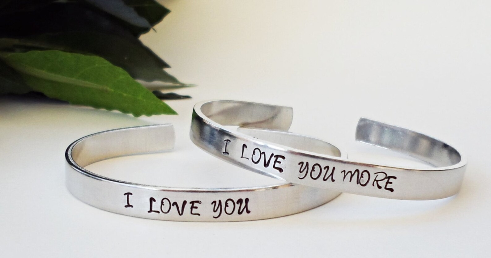 I Love You More Bracelet Cuff Personalized Bracelet Love Etsy
