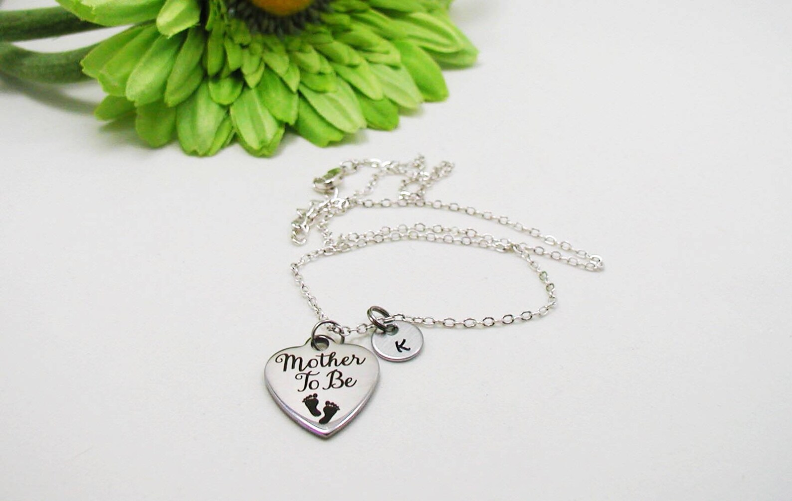 Mother to Be Necklace Personalized Necklace Initial Etsy