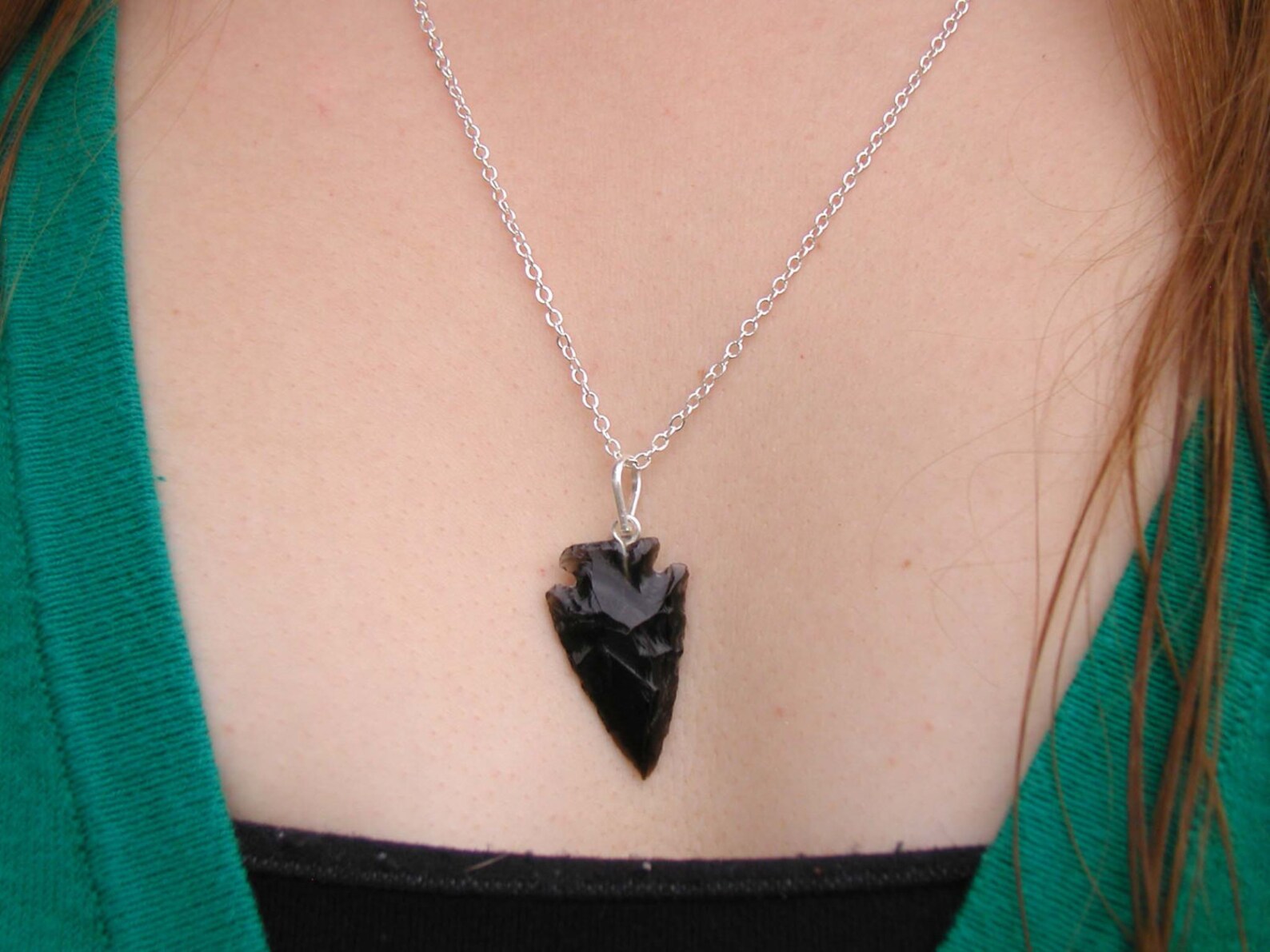 Crystal Necklace Charm Necklace Tiny Necklace Silver Etsy