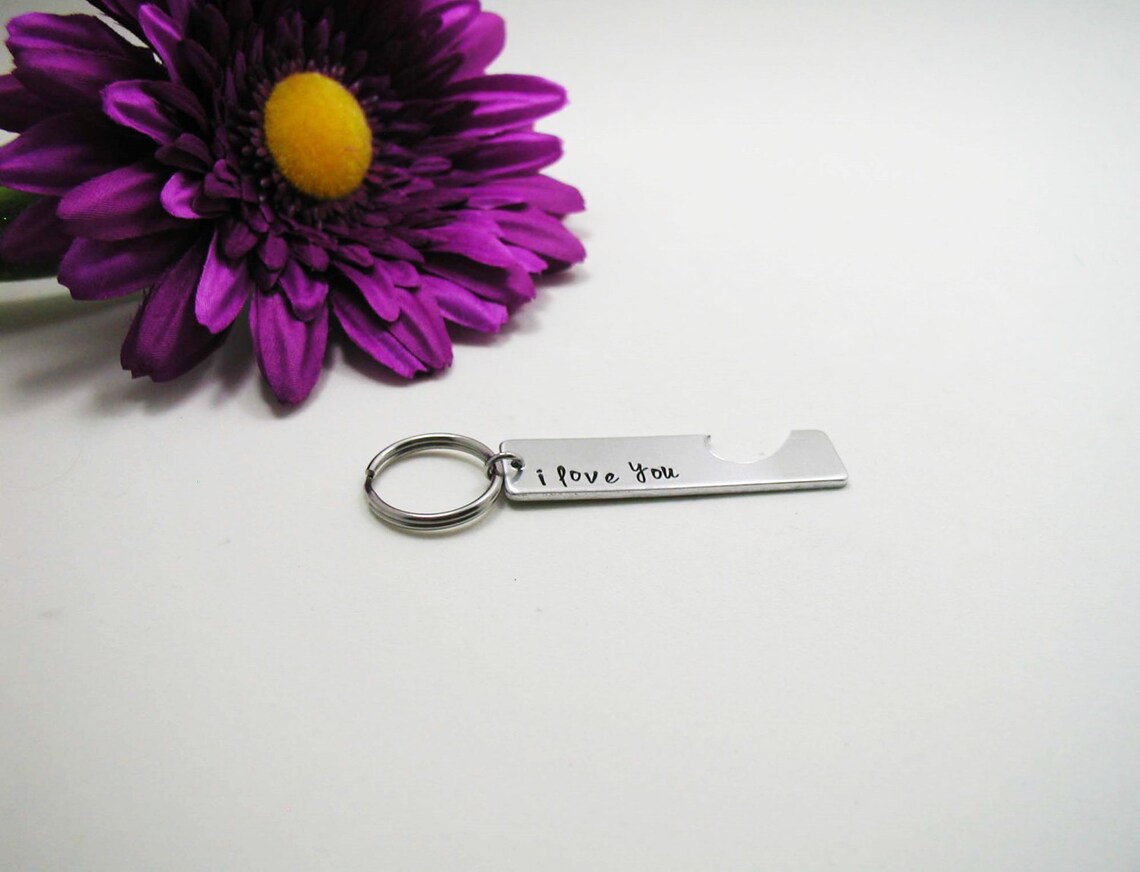 I Love You Keychain I Love You More Keychain Engraved - Etsy