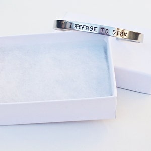 Custom Bracelet Cuff, Personalized Bracelet, Custom Cuff, Hand Stamped Cuff, Personalized Gift, Gift Under 20, Aluminum Bracelet, Customized image 3