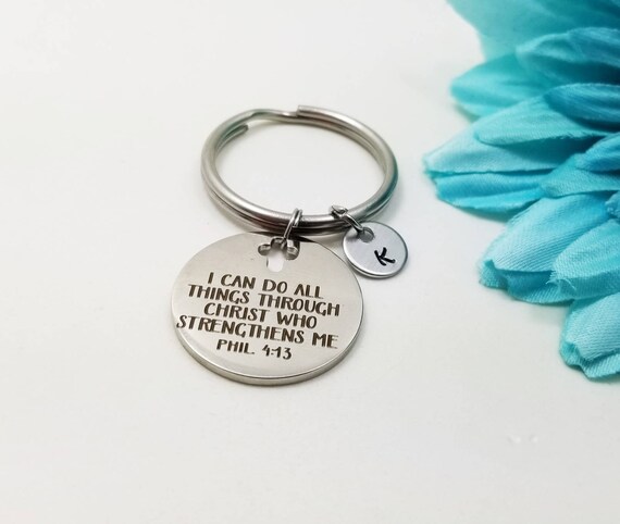 I Can Do All Things Through Him Who Strengthens Me {Keychain & Car Charm} I Can Do All Things Through Him Who Strengthens Me {Keychain & Car Charm}