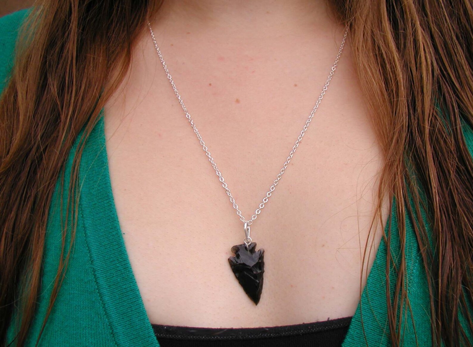 Crystal Necklace Charm Necklace Tiny Necklace Silver Etsy