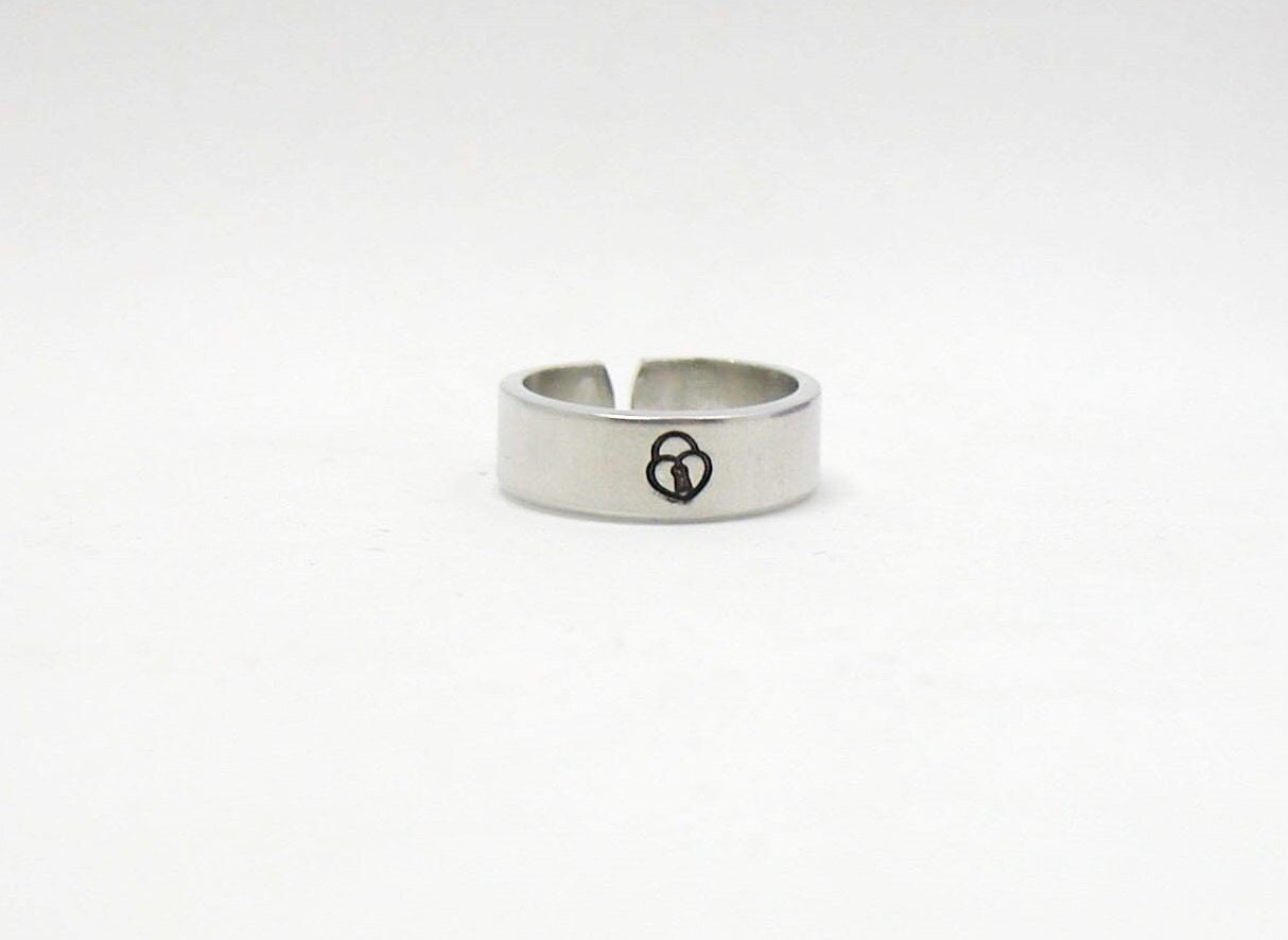 Lock Ring Personalized Name Ring Personalized Ring - Etsy
