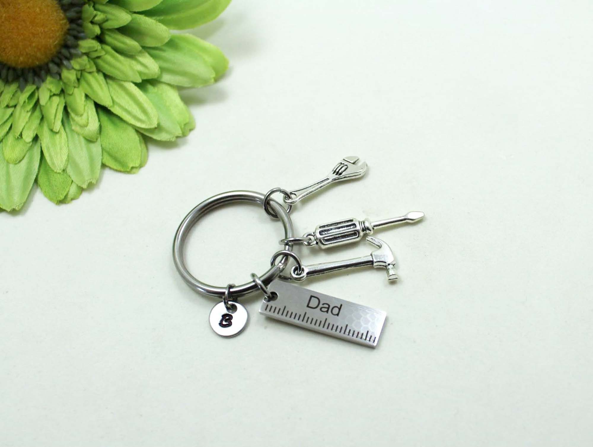 Tool Keychain, Fathers Day Gift, Initial Keychain, Personalized ...