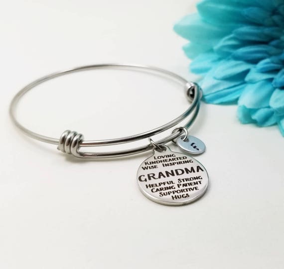 Grandma to Be Stainless Steel Expandable Charm Bracelet Handmade in USA Wire Bangle Gift Trendy Stacking