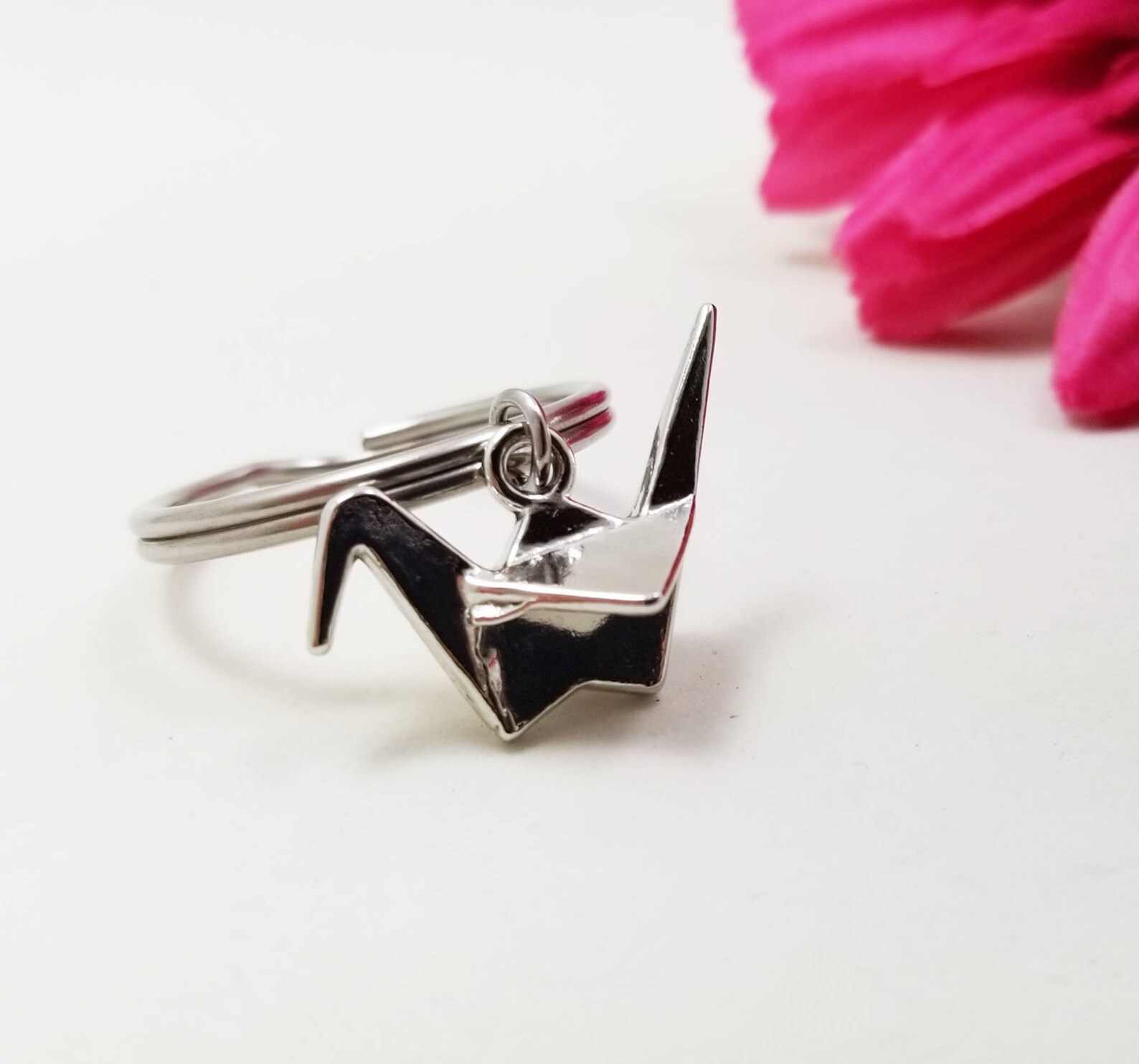Origami Crane Keychain Gift for Mom Personalized Bracelet Etsy