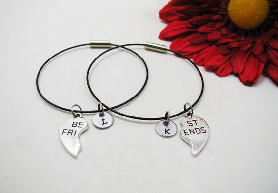 Mejores Amigos Pulseras Mejores Amigos Inicial Mejores Etsy