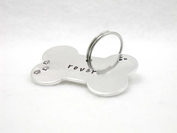 Personalized Dog Tag, Custom Lost Dog Tag, Handstamped Dog Tag, Custom Dog Tag, Metal Dog Tag, Aluminum Dog Tag, Dog Keychain, Lost Dog Tag